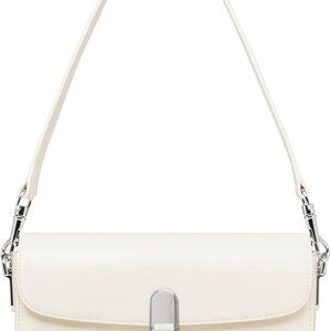 Small Leather For Women: Rectangle Shoulder Purse With Chain Strap-Daily Going O